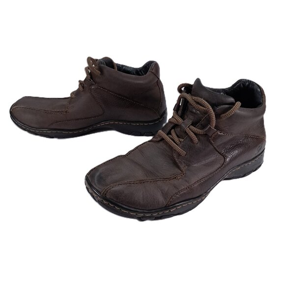 Born Ankle Boots Men US 8, EU 41 Brown Leather Casual Lace Up Chukka - Picture 1 of 16